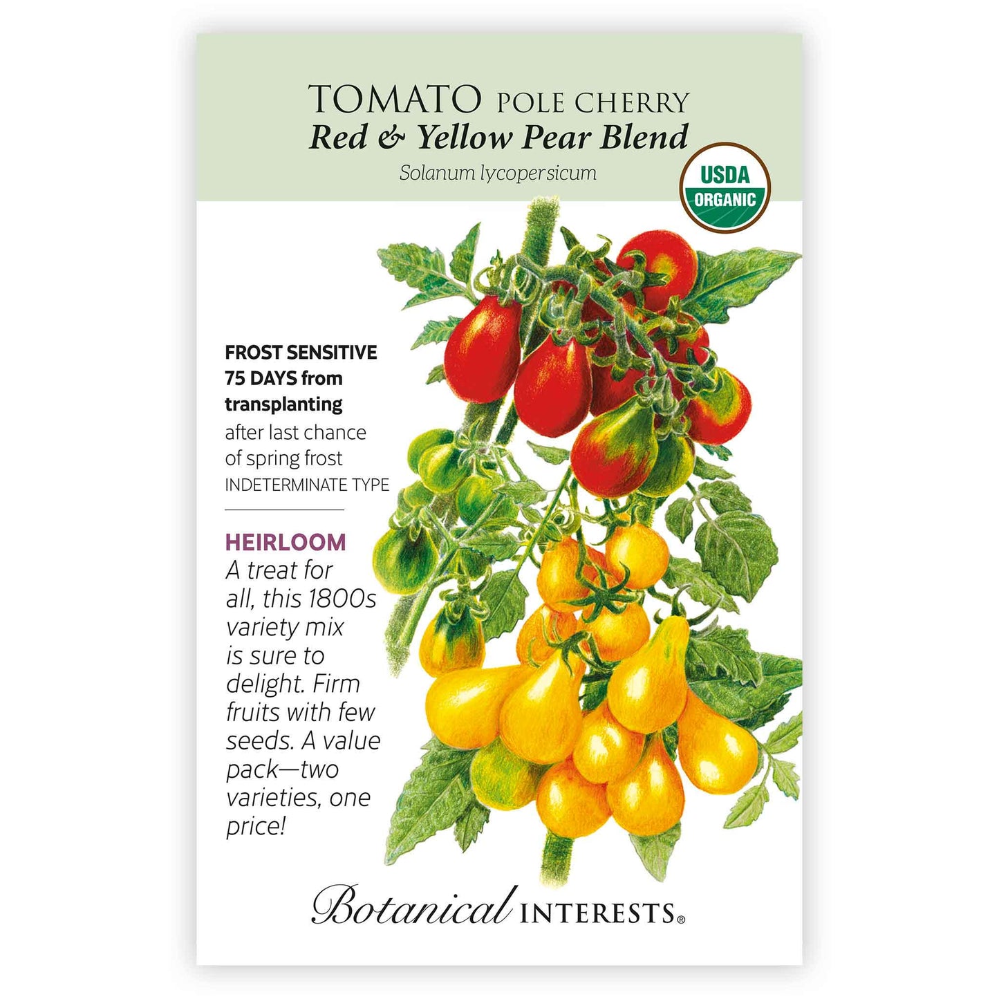 Red & Yellow Pear Blend Pole Cherry Tomato Seeds
