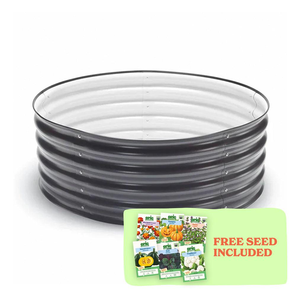 Round Metal Raised Garden Bed - 15" Tall