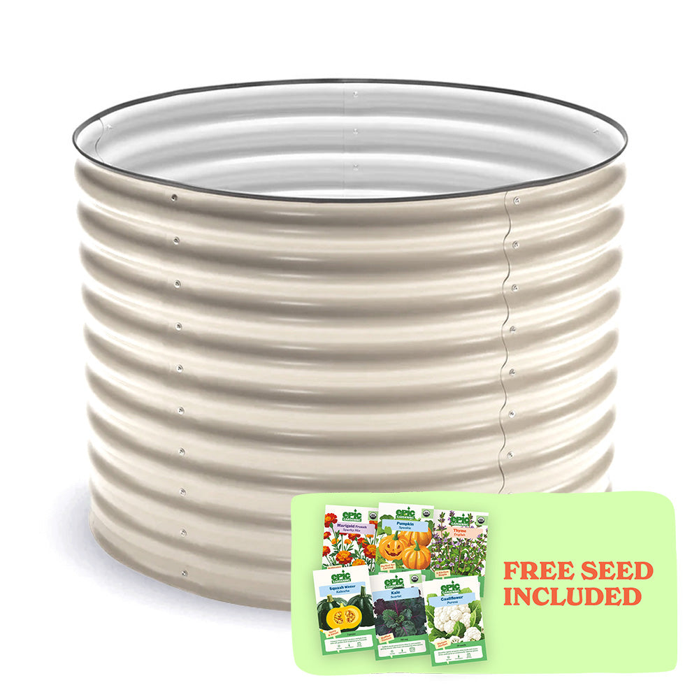 Round Metal Raised Garden Bed - 29" Tall
