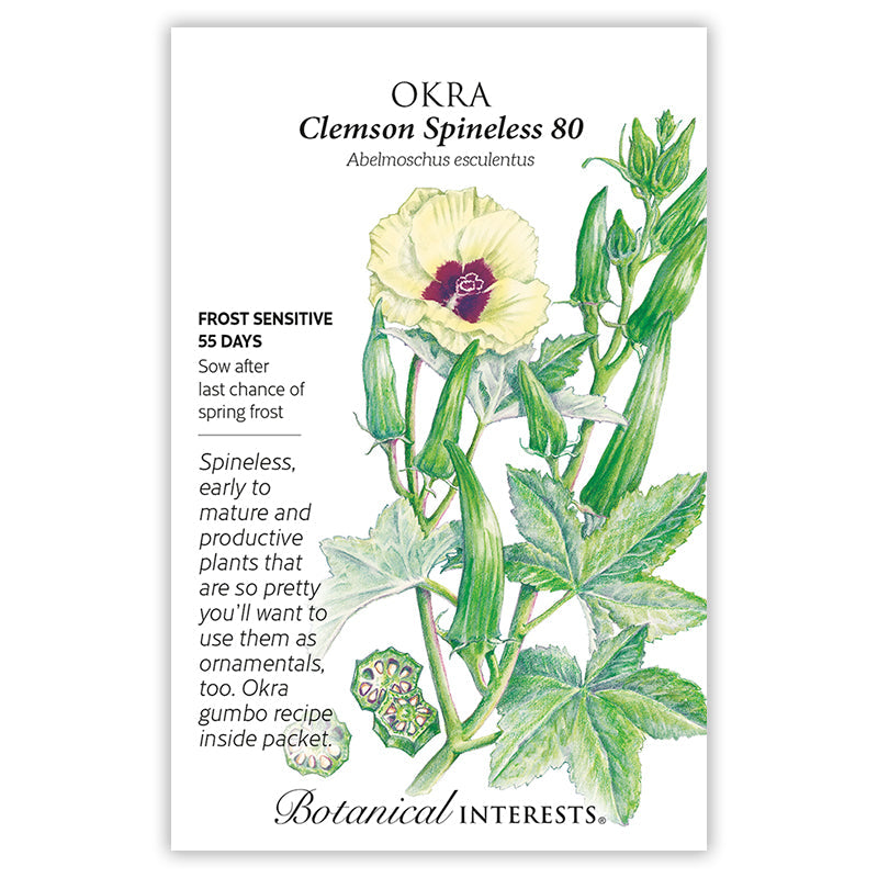 Clemson Spineless 80 Okra Seeds