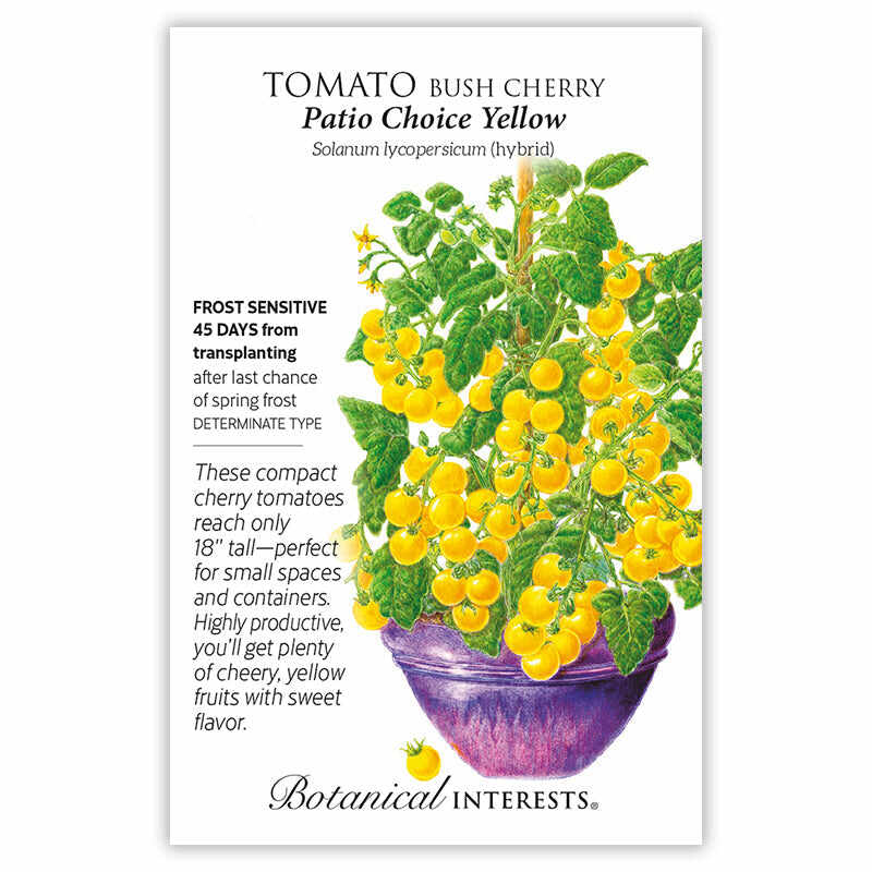 Patio Choice Yellow Bush Cherry Tomato Seeds