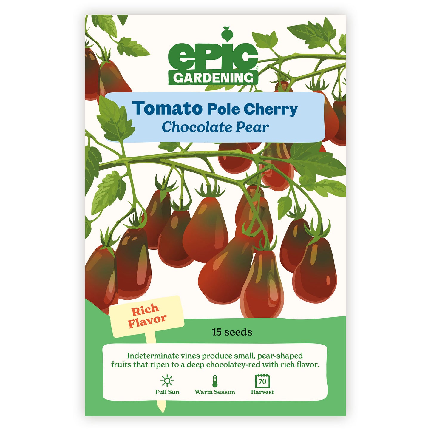 Chocolate Pear Pole Cherry Tomato