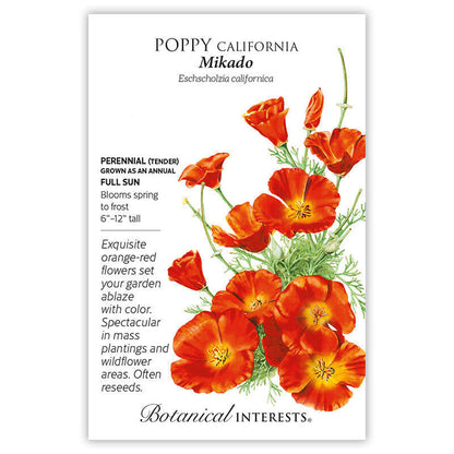 Mikado California Poppy Seeds