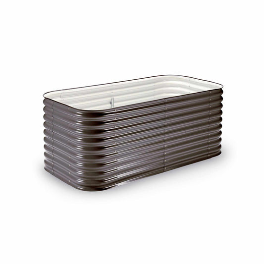 Medium Modular Metal Raised Garden Bed Kit - 29” Extra Tall - Slate Grey