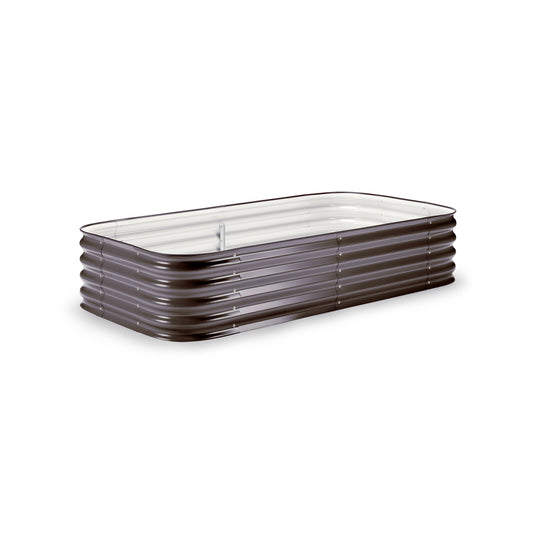 Medium Modular Metal Raised Garden Bed Kit - 15” Tall - Slate Grey