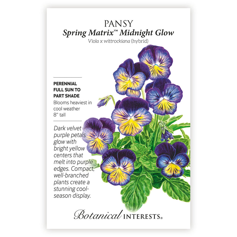 Spring Matrix™ Midnight Glow Pansy Seeds