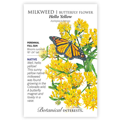 Hello Yellow Milkweed/Butterfly Flower Seeds