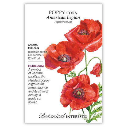 American Legion Corn Poppy Seeds