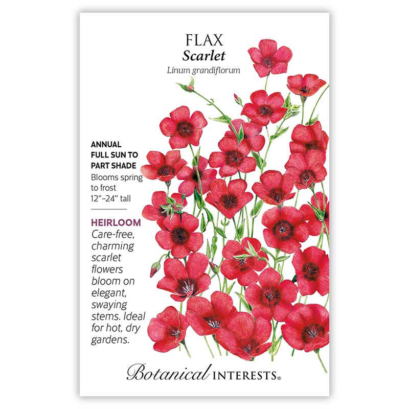 Scarlet Flax Heirloom Seeds