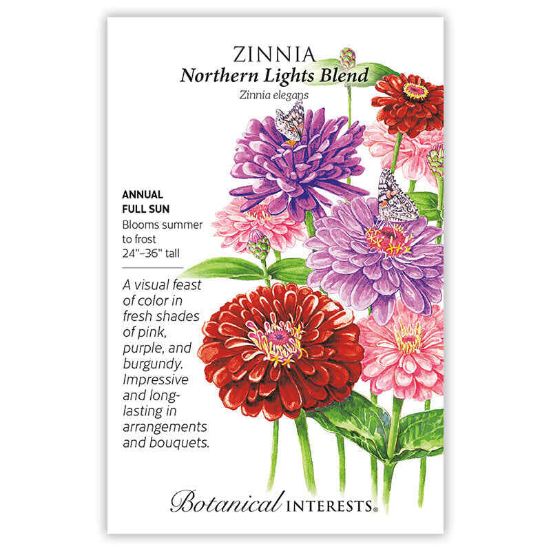 Northern Lights Blend Zinnia Seeds