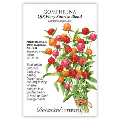 QIS Fiery Sunrise Blend Gomphrena Seeds