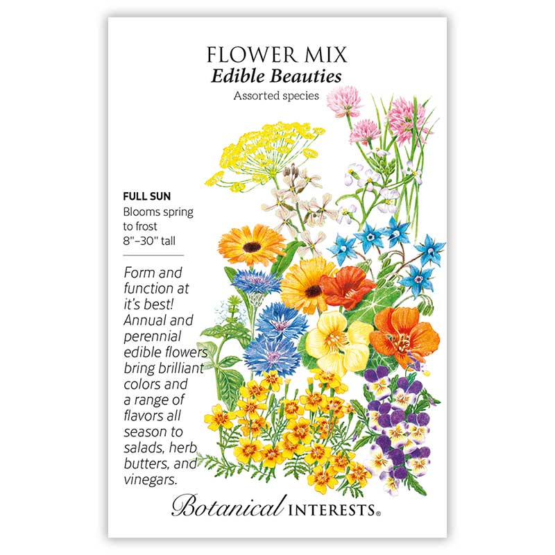 best wild flower seeds Botanical Interests Flower Mix Edible Beauties