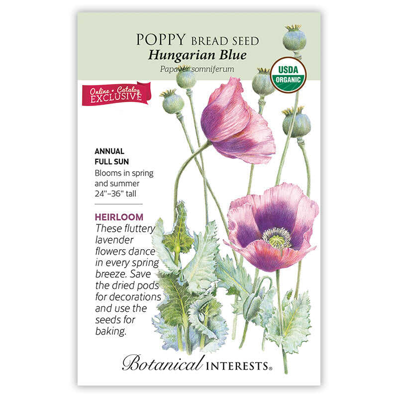 buy poppy seeds to plant Hungarian Blue Bread Seed Poppy Seeds