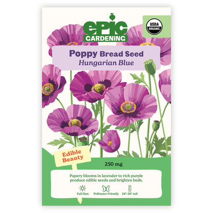 Hungarian Blue Bread Seed Poppy