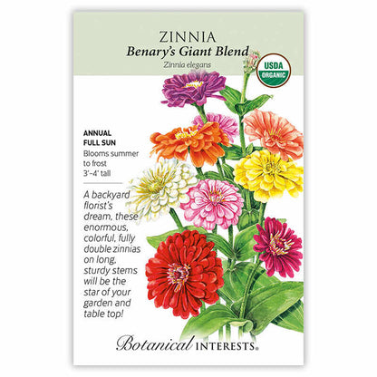 Benary's Giant Blend Zinnia Seeds