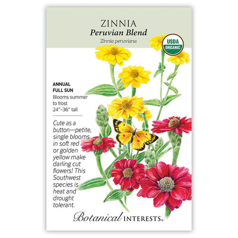 Peruvian Blend Zinnia Seeds