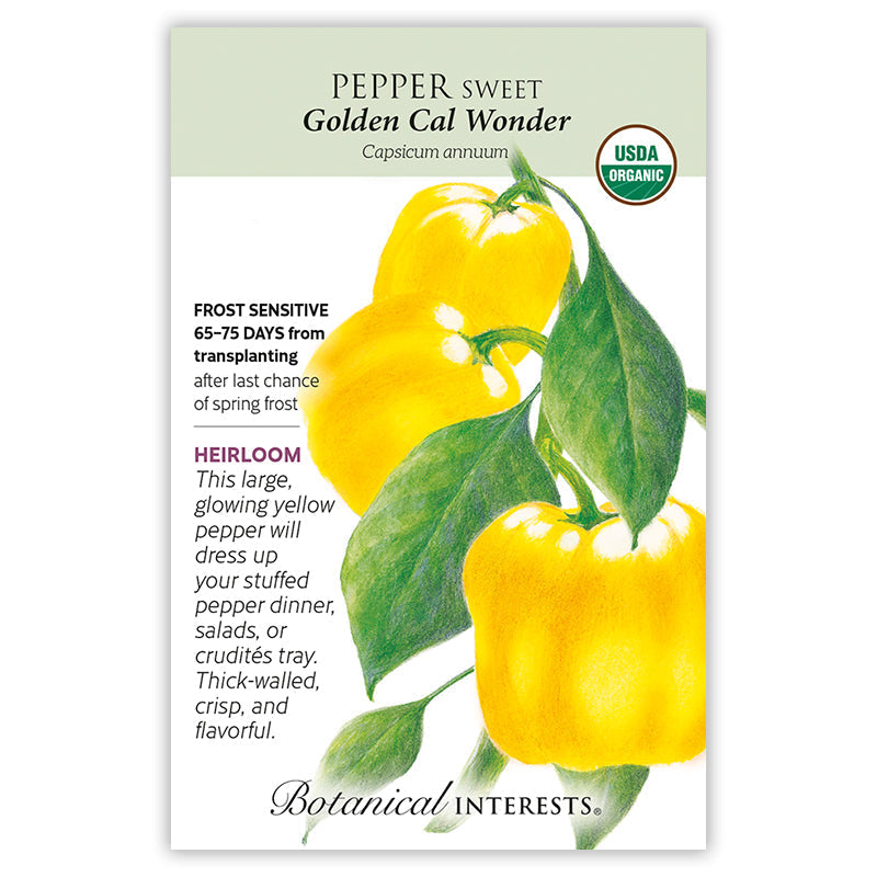Golden Cal Wonder Sweet Pepper Seeds