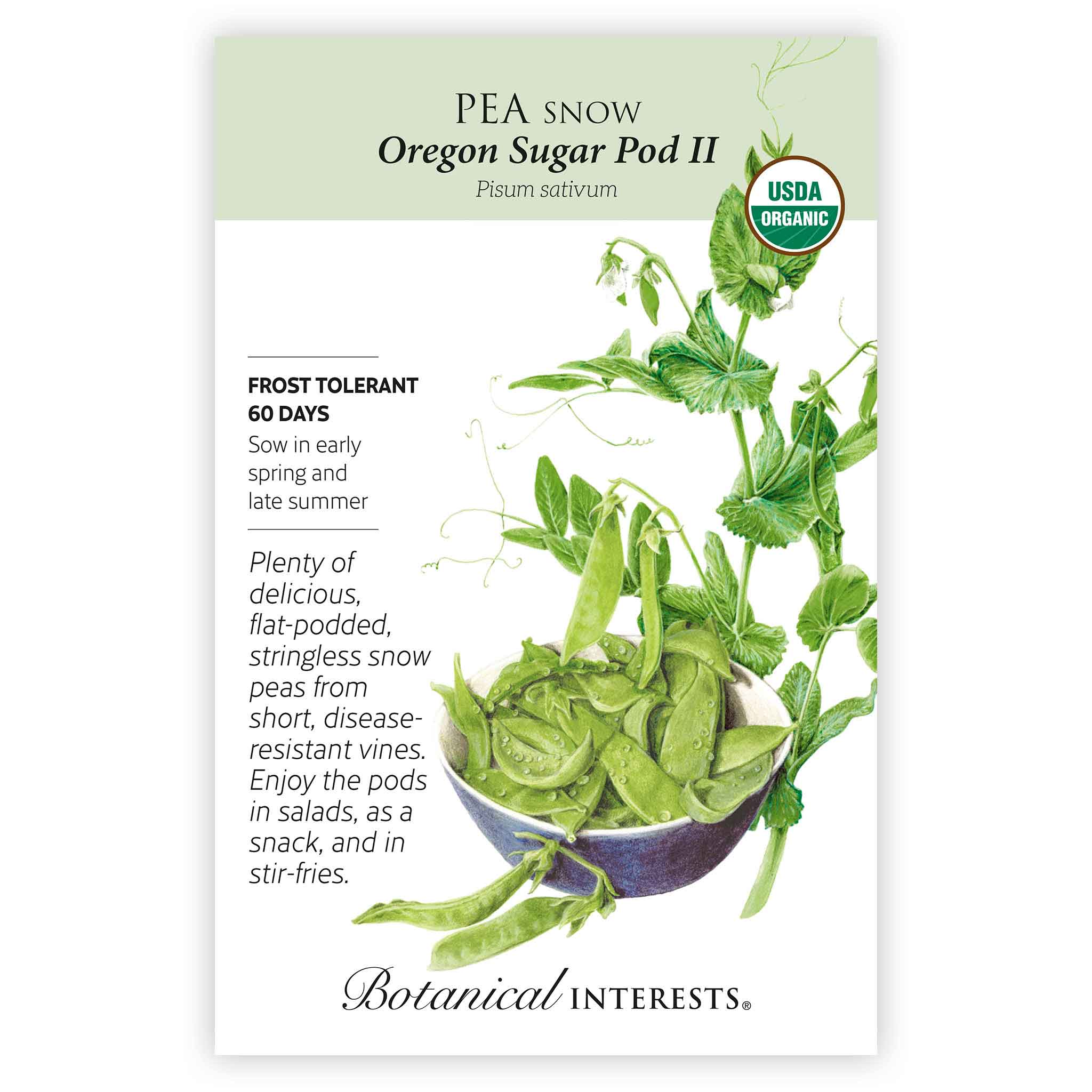Botanical Interests Oregon Sugar Pod II Snow Pea Seeds - Thumbnail 2