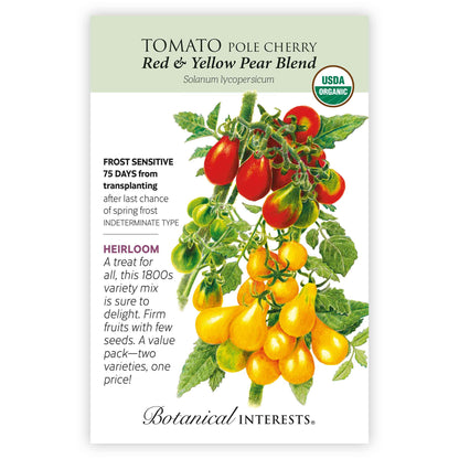 Red & Yellow Pear Blend Pole Cherry Tomato Seeds