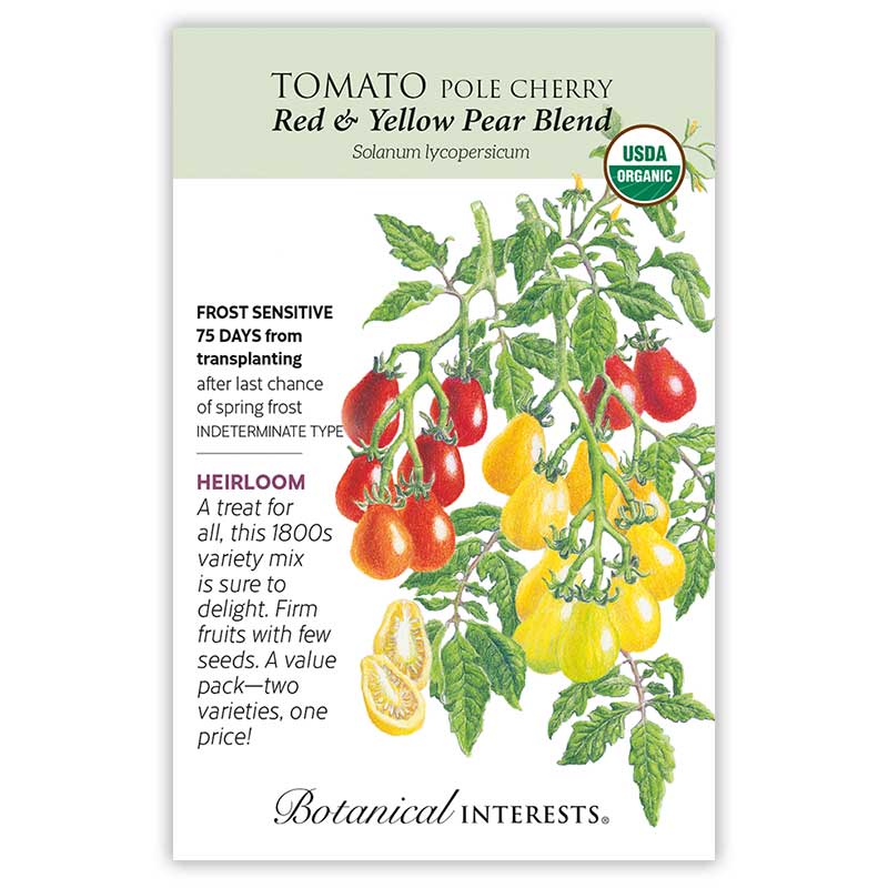 Red & Yellow Pear Blend Pole Cherry Tomato Seeds