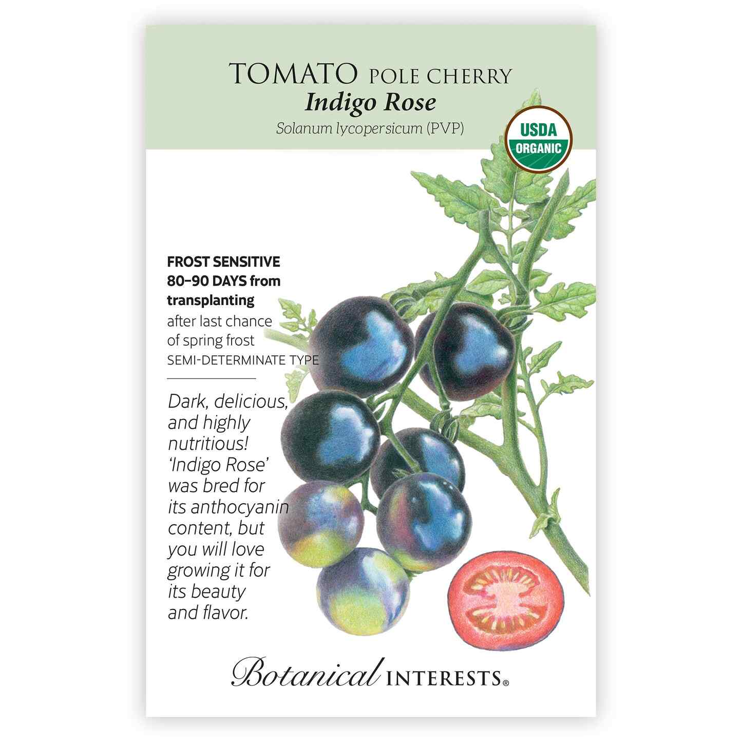 Indigo Rose Pole Cherry Tomato Seeds