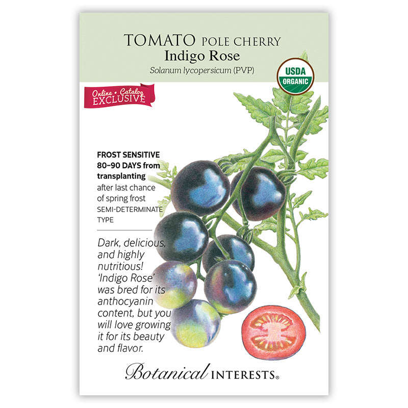 Indigo Rose Pole Cherry Tomato Seeds Product Image