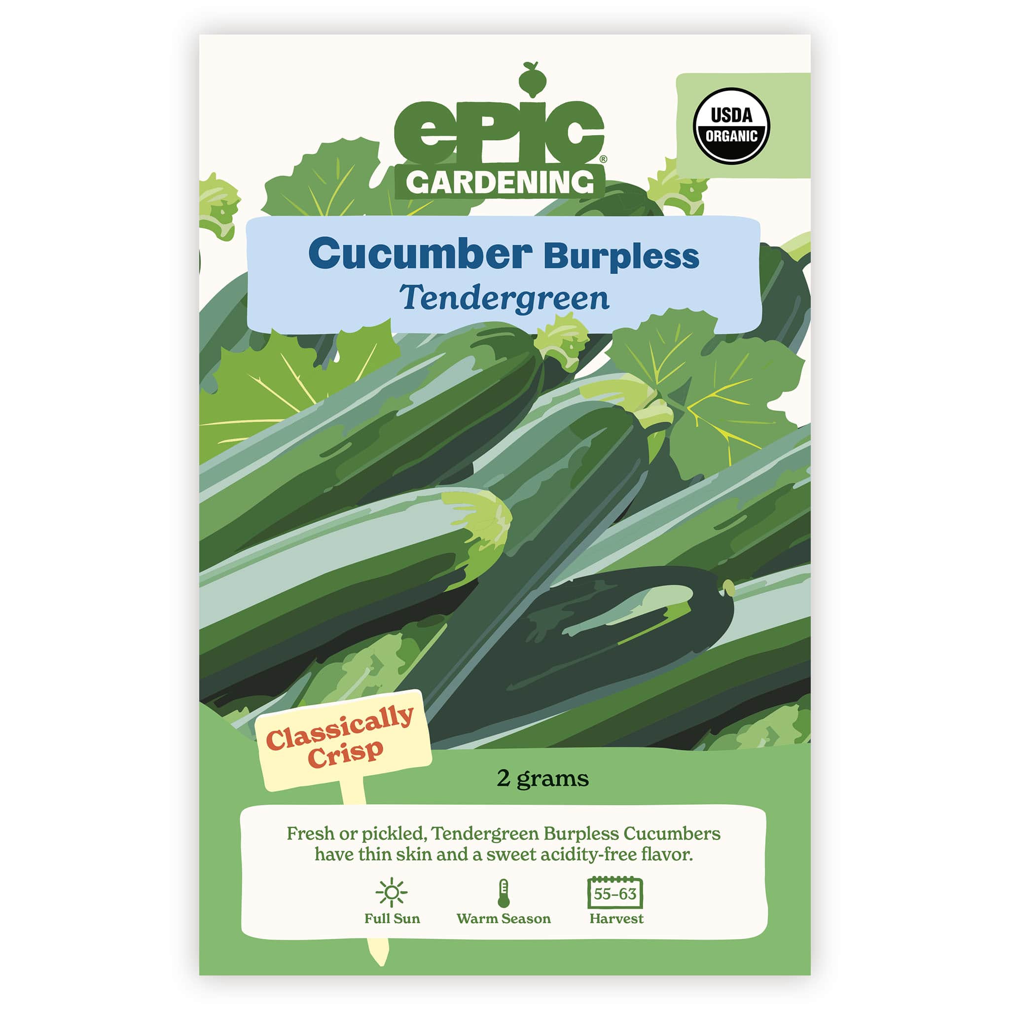 きゅうり Tendergreen Burpless Cucumber – Epic Gardening