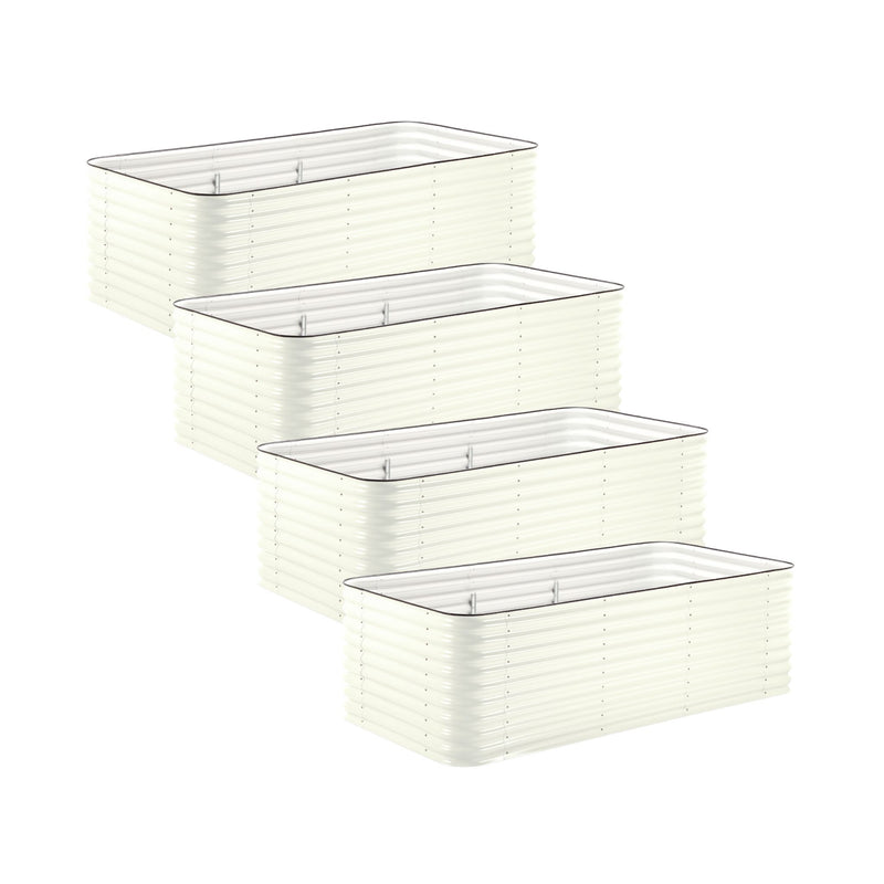 4-Pack Large Modular Metal Raised Garden Bed Kit - 29” Extra Tall