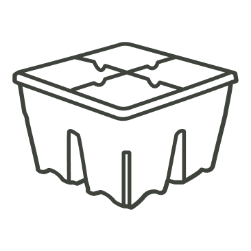 (1) 4-Cell with Tray