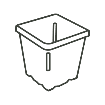 (2) 5” Pots with Trays