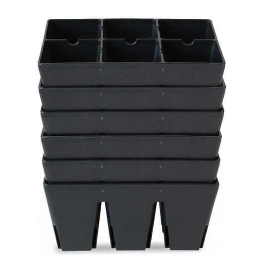 Epic 6-Cell Seed Starting Trays - 6 Trays / Black