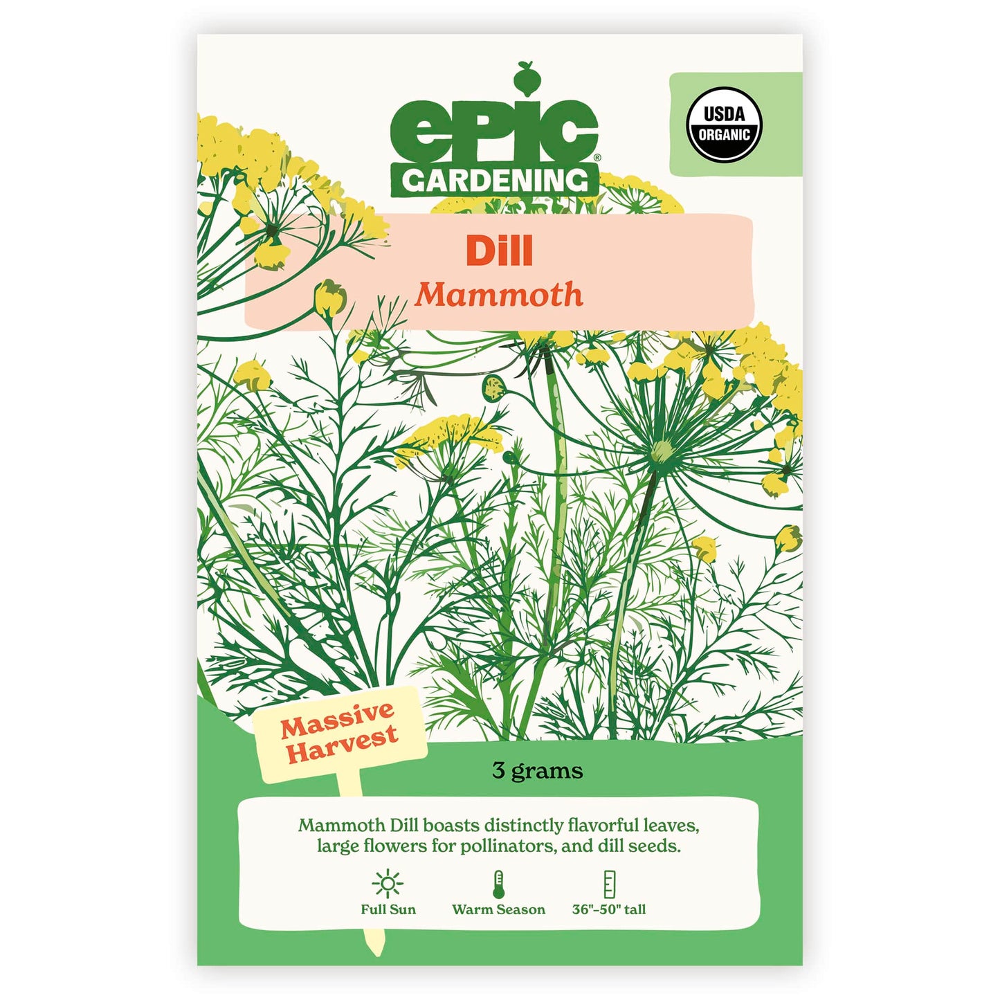 organic dill seeds for planting Mammoth Dill | Organic Herb Seeds | Indoor & Outdoor Gardening Seeds