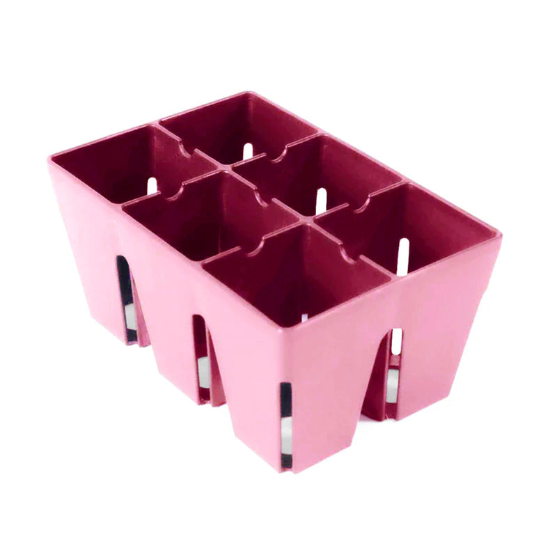 plant seed trays for sale Epic Gardening Reusable Seed Starter Tray, 6 Cell/6 Seedling Starter Trays, Easy Watering, Indoor Greenhouse, UV-Treated & BPA-Free, Pink, 6-pk