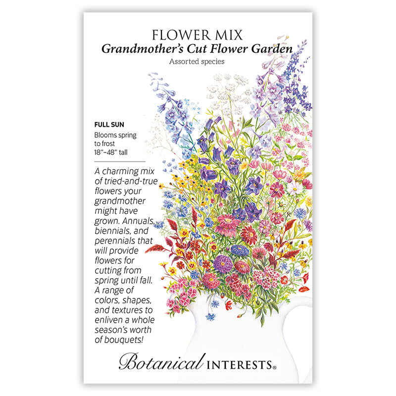 Grandmother's Cut Flower Garden Flower Mix Seeds