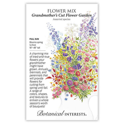 Grandmother's Cut Flower Garden Flower Mix Seeds