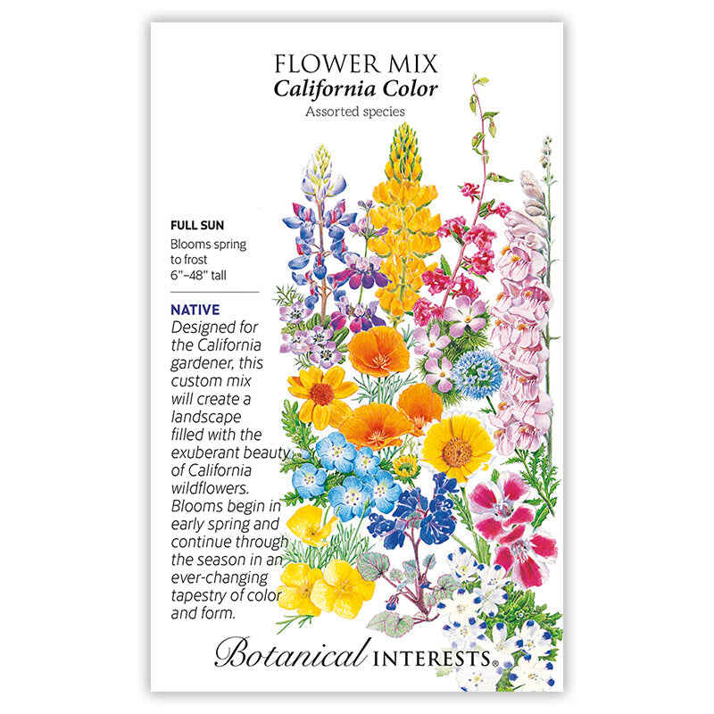 california native flower seeds California Color Flower Mix Seeds