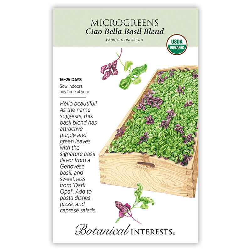 Ciao Bella Basil Blend Microgreens Seeds