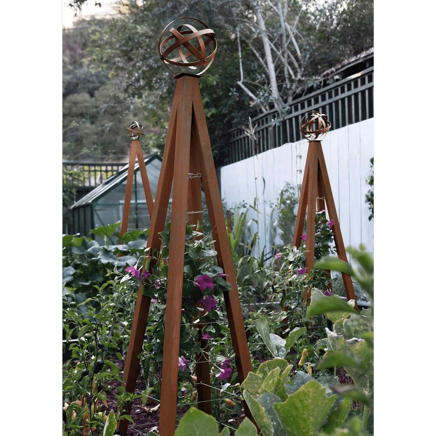 wooden garden obelisk trellis Akoris Garden Obelisk Large – Epic Gardening