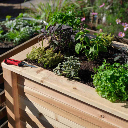 Small Cedar Elevated Planter 25.5" x 47" x 31"