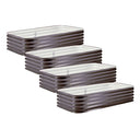 4-Pack Large Modular Metal Raised Garden Bed Kit - 15” Tall