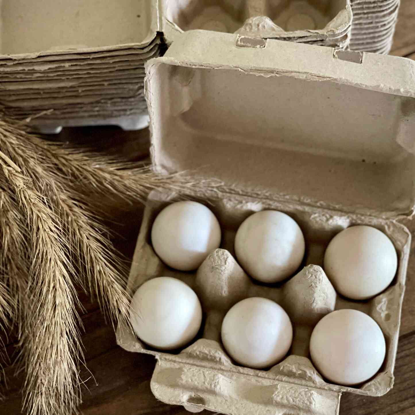 Henlay Duck Egg Cartons - Holds Half Dozen Jumbo Eggs- Blank Flat Top, 2 colors, 20 or 100