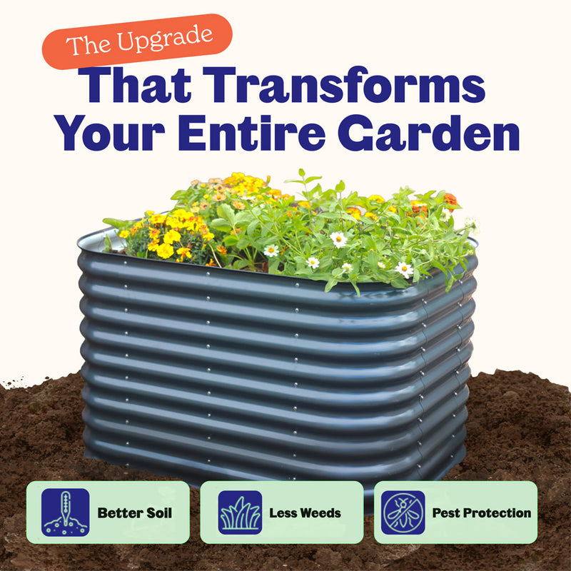 Large Modular Metal Raised Garden Bed - 29” Tall