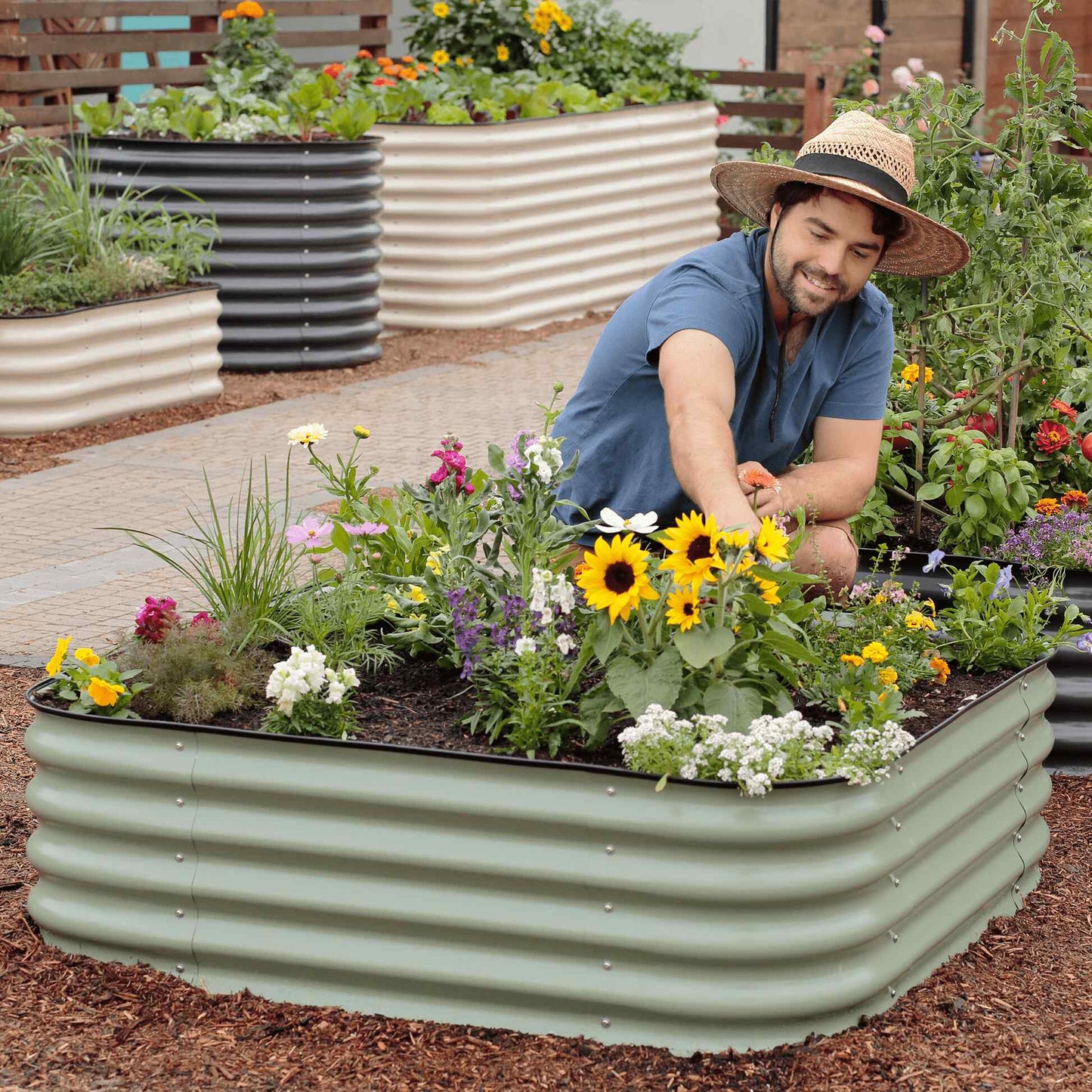 15" Short Birdies Medium Modular Raised Garden Bed