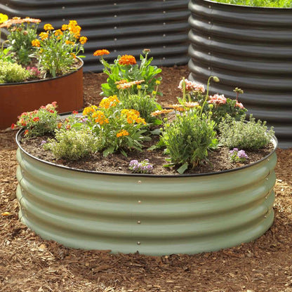 Round Short Metal Raised Garden Bed