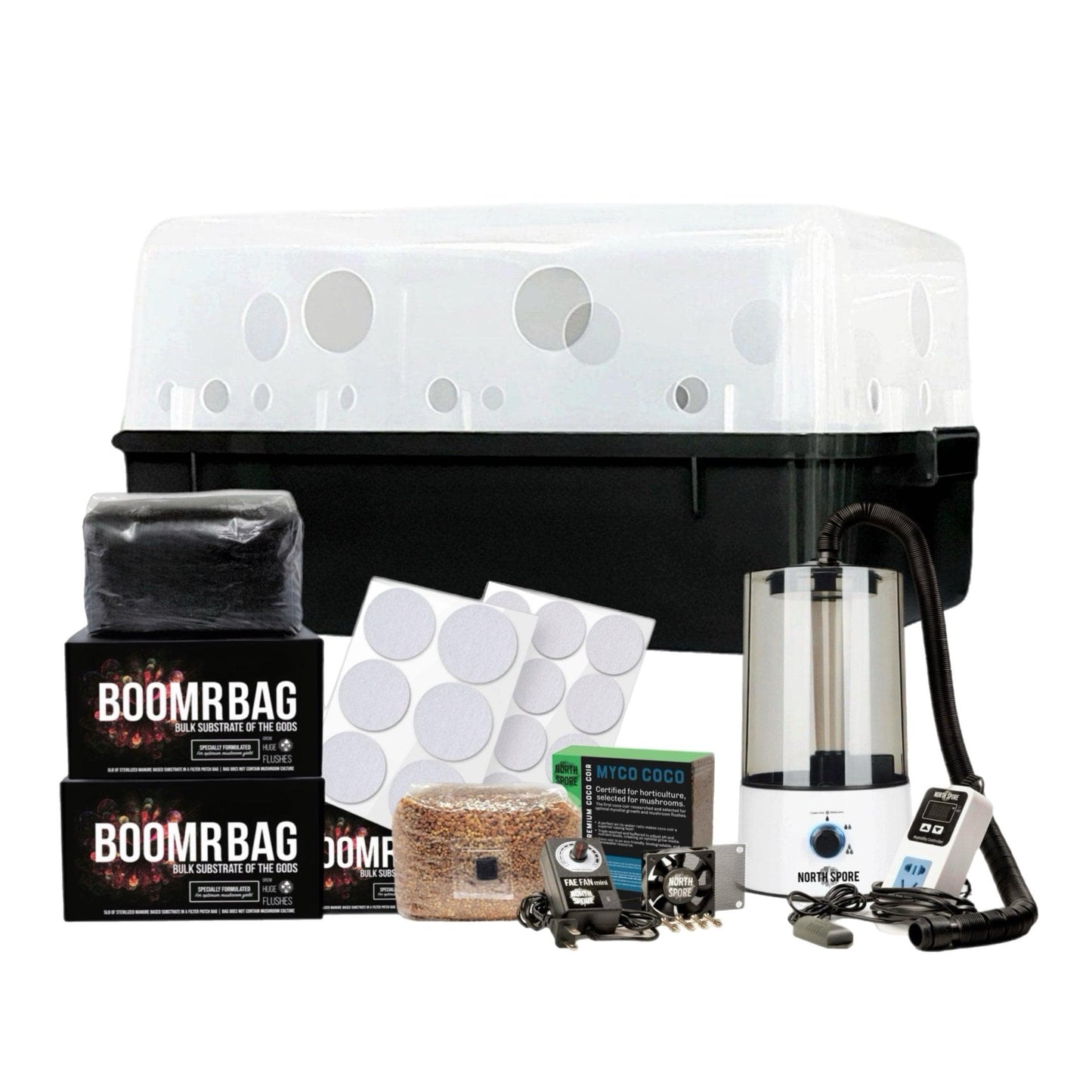 Automated 'Boomr Bin' Mushroom Monotub Kit