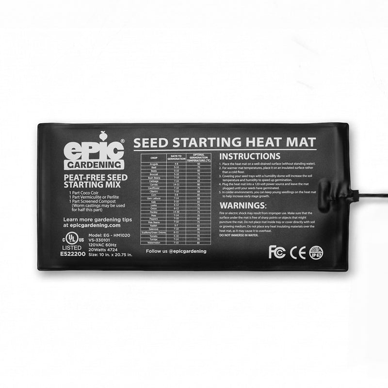 plant seed heat mat Epic Seed Starting Heat Mat