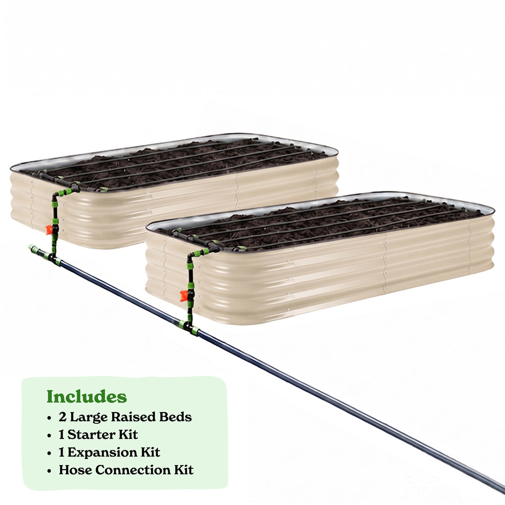 2-Pack Large 15" Tall Bed and Irrigation Kits