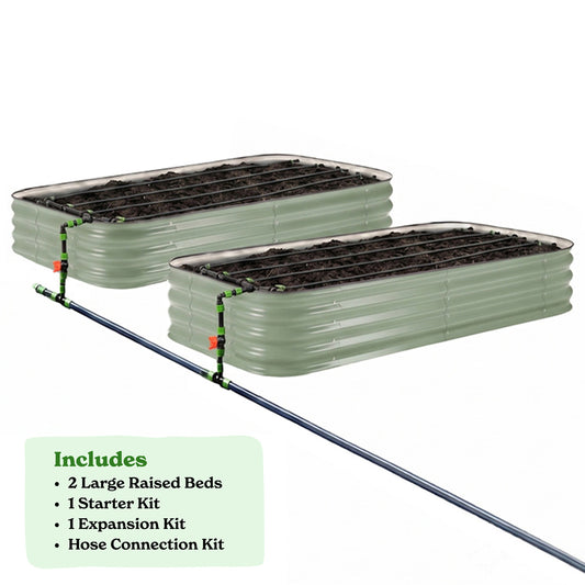 2-Pack Large 15" Tall Bed and Irrigation Kits