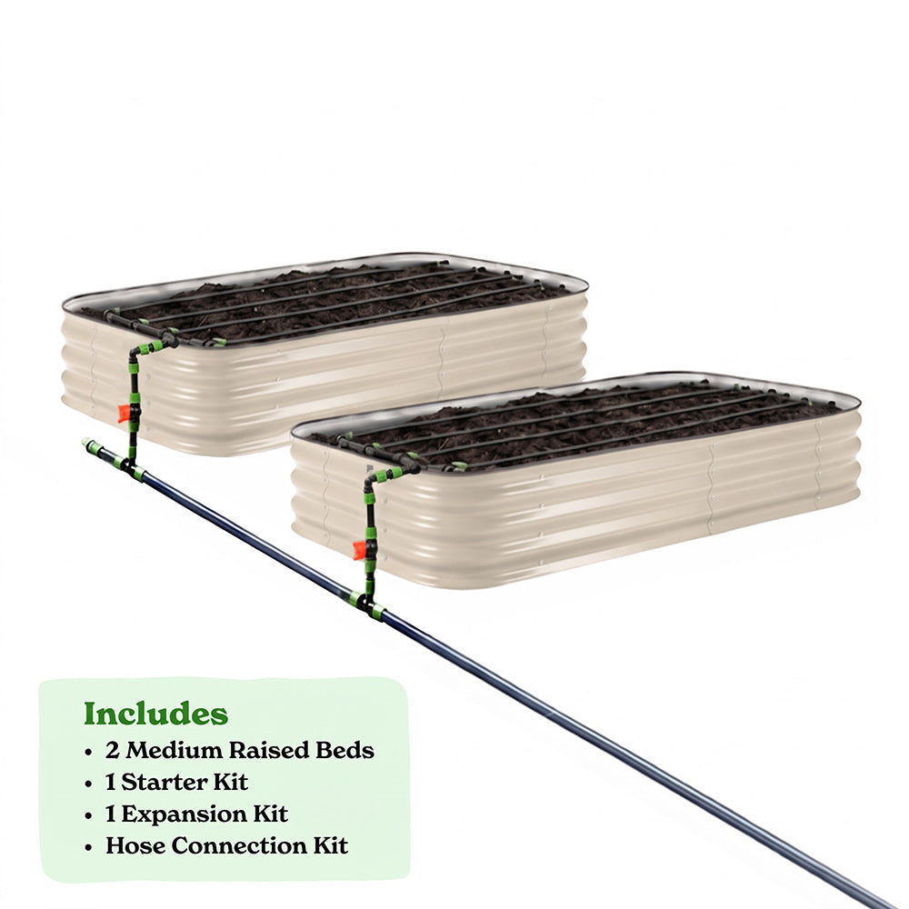 2-Pack Medium 15" Tall Bed and Irrigation Kits