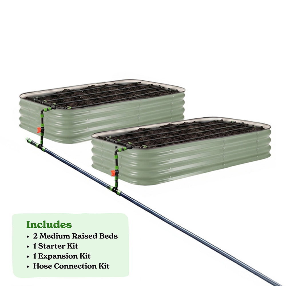 2-Pack Medium 15" Tall Bed and Irrigation Kits
